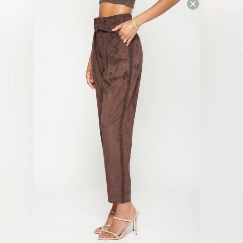 NWOT‎ JONATHAN SIMKHAI Gabriella faux Suede Cropped Pant Trousers Women’s size 2